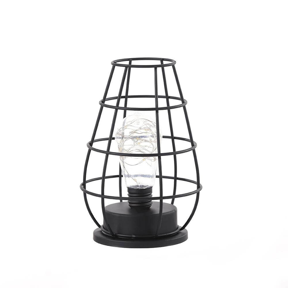 Retro Wrought Iron Wine Bottle Night Light Table Lamp Lumendat