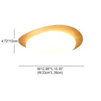 Nordic Iron Wood Grain Pebble LED Flush Mount Ceiling Light Lumendat