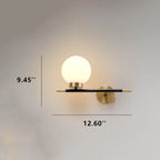 Nordic Minimalist Magic Bean Glass 1/2 Light Wall Sconce Lamp
