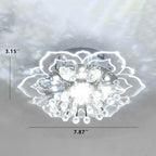 Modern Crystal Flower Shape LED Flush Mount Ceiling Light BulbSquare