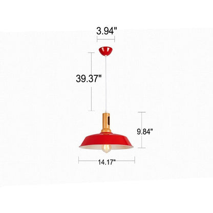 Nordic Industrial Aluminum Barn 1-Light Pendant Light