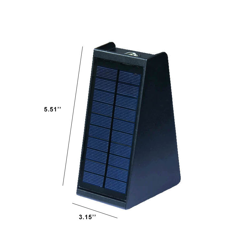 Simple Solar Trapezoid Outdoor Waterproof Up and Down Lights LED Wall Sconce Lamp Lumendat