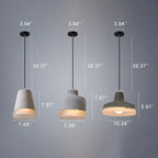 Industrial Minimalist Grey Shade 1-light Cement Pendant Light Lumendat