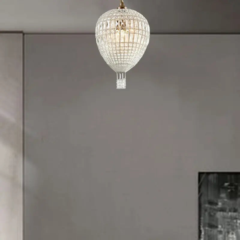 Modern Art Deco Hot Air Balloon Shaped Iron Crystal 1/3/6 Light Chandelier for Living Room Lumendat