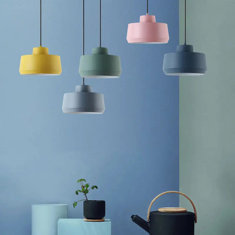 Macaron Candy Jar 1-light Aluminum Pendant Light modern luxury lighting fixture